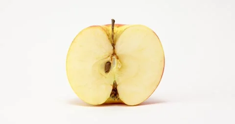 Apple Rotting timelapse on a white background 4k Stock Footage 133830315