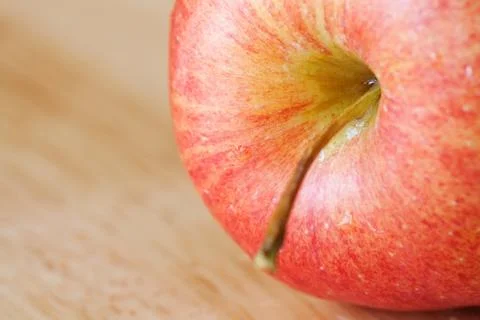 Apple on rustic wood background Stock Photos
