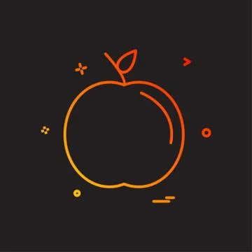 Apple school icon design vector Illustrazione stock