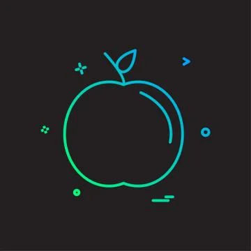 Apple school icon design vector 스톡 일러스트