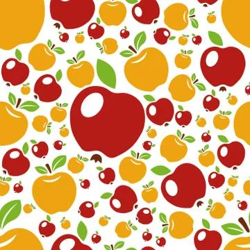 Apple seamless pattern Stock Illustration
