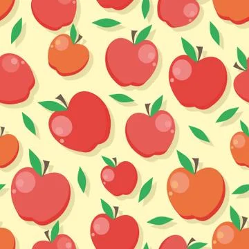 Apple Seamless Pattern Illustrazione stock