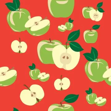 Apple seamless pattern Stock Illustration