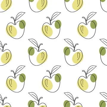 Apple Seamless pattern Stock Illustration