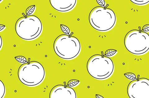 Apple seamless pattern Stock Illustration
