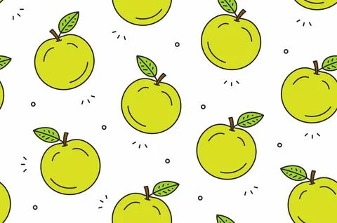 Apple seamless pattern Stock Illustration