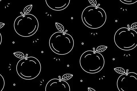 Apple seamless pattern Stock Illustration