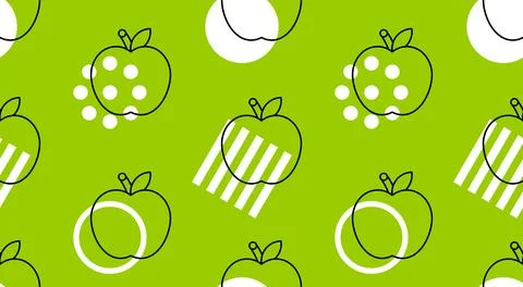 Apple seamless pattern Stock Illustration