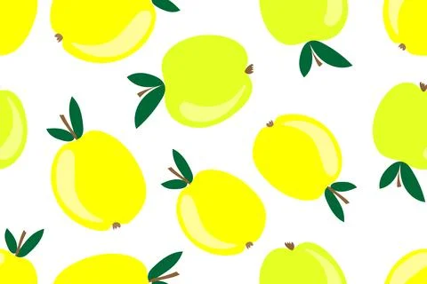 Apple seamless pattern. Vector illustration Stock Illustration