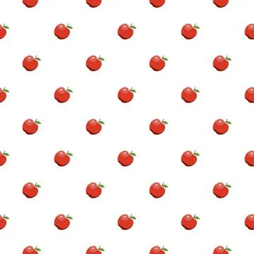 Apple seamless pattern. Vegan organic eco fruit background. vector illustrati Stock Illustration