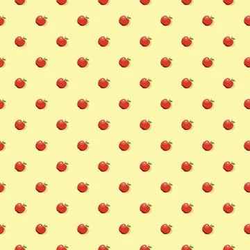 Apple seamless pattern. Vegan organic eco fruit background. vector illustrati Illustrazione stock