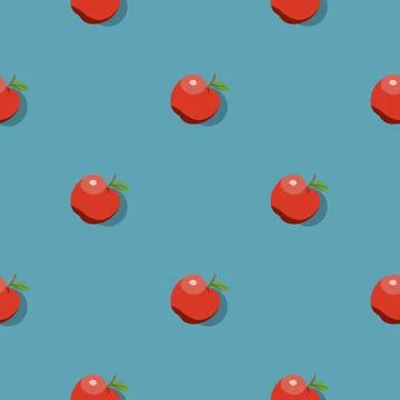 Apple seamless pattern. Vegan organic eco fruit background. vector illustrati Illustrazione stock