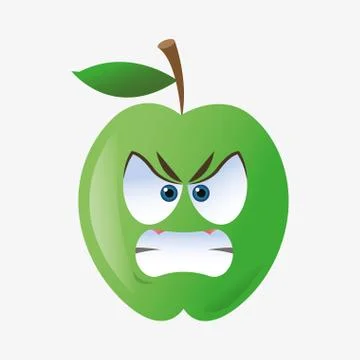 Apple shape cartoon Stock Illustration