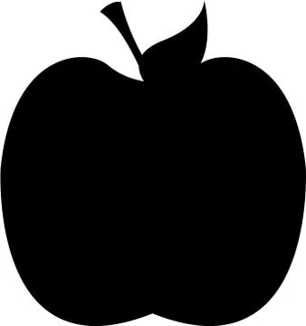 Apple Silhouette Stock Illustration