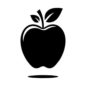 Apple silhouette isolated. Vector illustration イラスト素材
