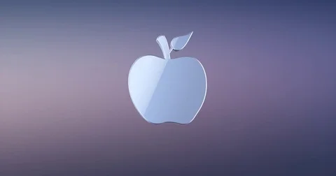 Apple Silver 3d Icon Stock Footage 69985412