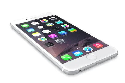 Apple silver iphone 6 스톡 일러스트