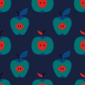 Apple simple pattern Stock Illustration