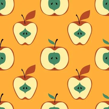 Apple simple pattern Stock Illustration