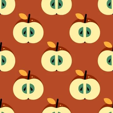 Apple simple pattern Stock Illustration