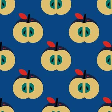 Apple simple pattern Stock Illustration