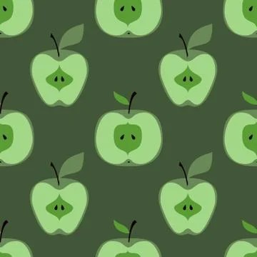 Apple simple pattern Illustrazione stock