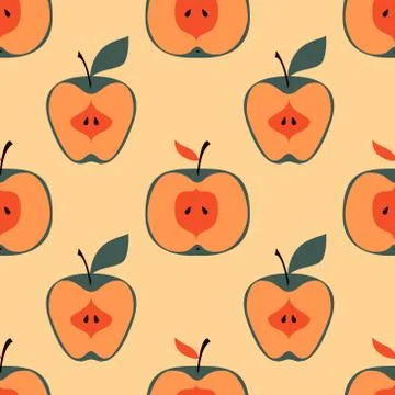 Apple simple pattern Stock Illustration