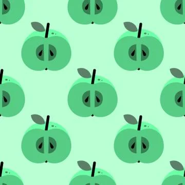 Apple simple pattern Stock Illustration