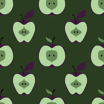 Apple simple pattern illustration Stock Illustration