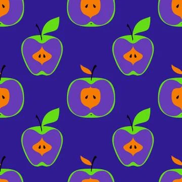 Apple simple pattern illustration Stock Illustration