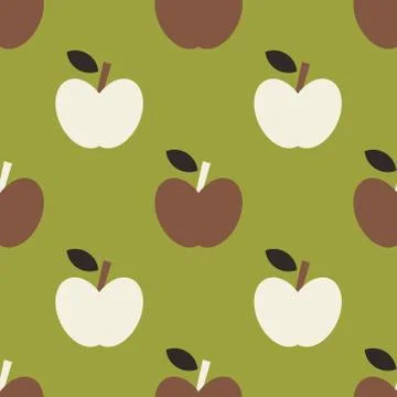 Apple simple seamless pattern Stock Illustration