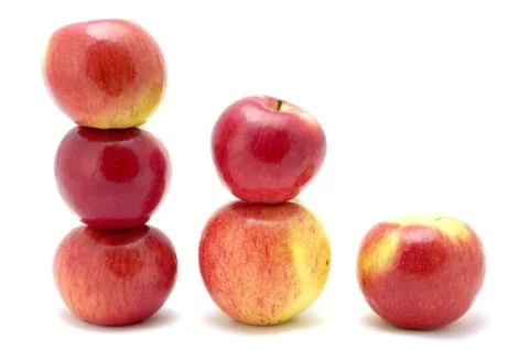 Apple in size order Foto stock