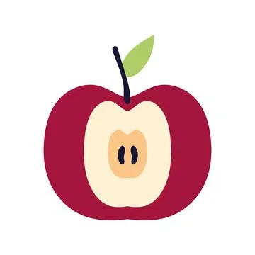 Apple slice illustration Stock Illustration