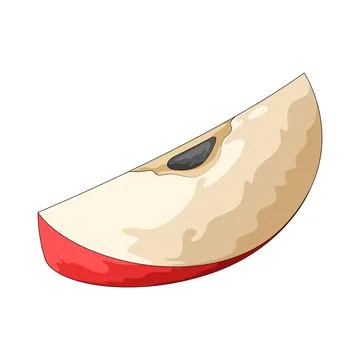 Apple slice illustration Illustrazione stock
