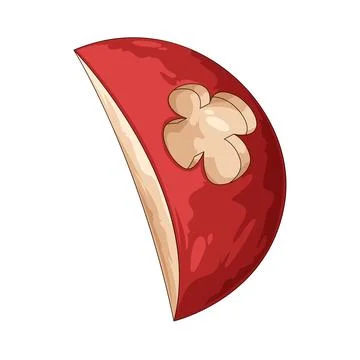 Apple slice illustration Stock Illustration