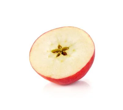 Apple slice on white background Stock Photos
