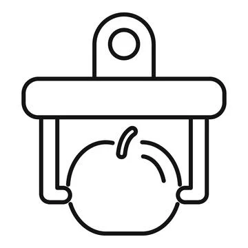 Apple slicer cutting tool kitchenware utensil icon Stock Illustration