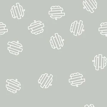 Apple slices line vector seamless pattern Stock Illustration