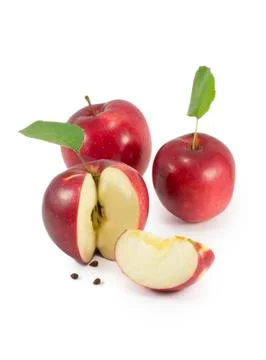 Apple slices Stock Photos
