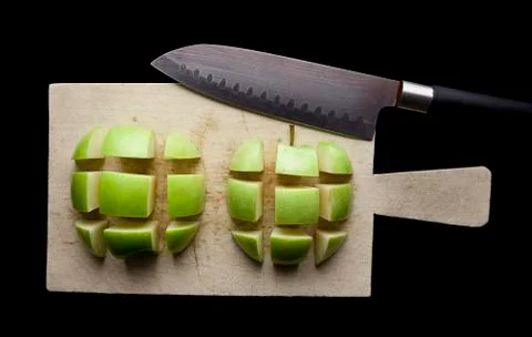 Apple slices Stock Photos