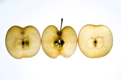 Apple slices Stock Photos