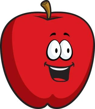 Apple Smiling Stock Illustration