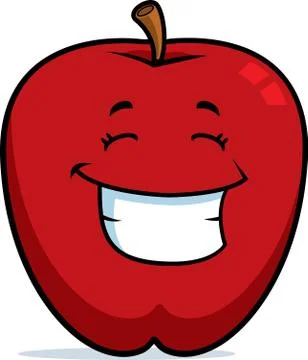 Apple Smiling Stock Illustration