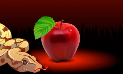 Apple snake Stock Illustration
