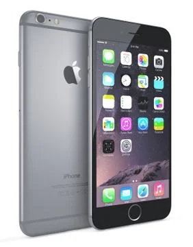 Apple space gray iphone 6 plus Illustrazione stock