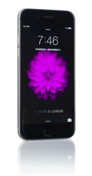 Apple space gray iphone 6 Stockfoto's