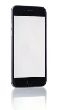 Apple space gray iphone 6 with blank screen Stock Photos