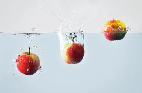 Apple splash Stock Photos