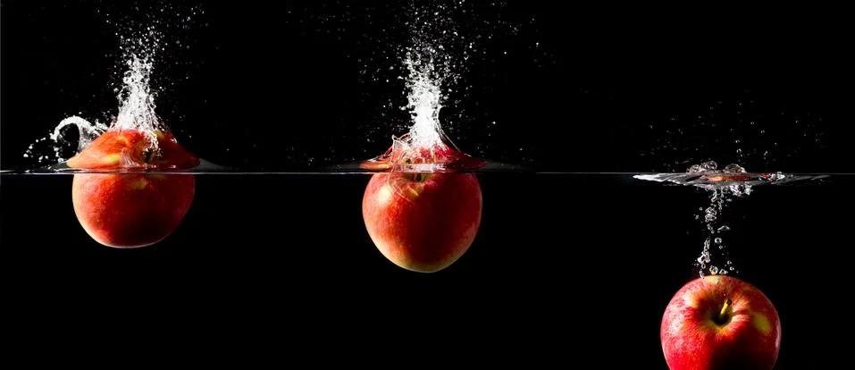 Apple splash Stock Photos