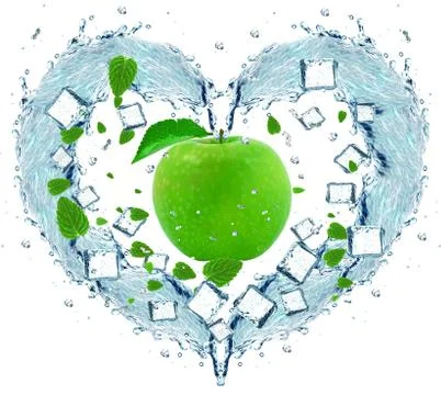 Apple splash Stock Photos